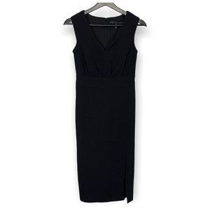 WHBM Crepe Textured V Neck Sheath Dress Size 0P